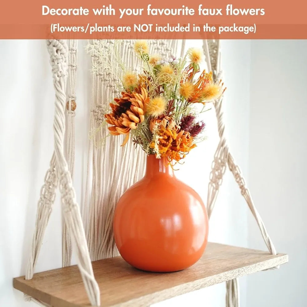 Behoma Metal Flower Vase for Home Decor| Decoration Item for Living Room Office| Table Decorative Flower Pot for Gifting 