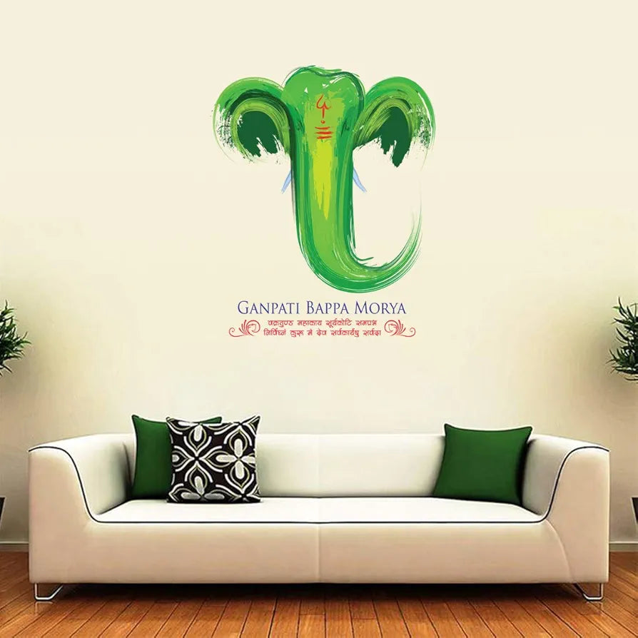 Rangoli White Glossy Vinyl Wall Sticker Premium Self-Adhesive Waterproof Decorative Wall Decal for Bedroom, Living Room, Office & Home Decoration Easy to Apply. Parent-2, Design-14