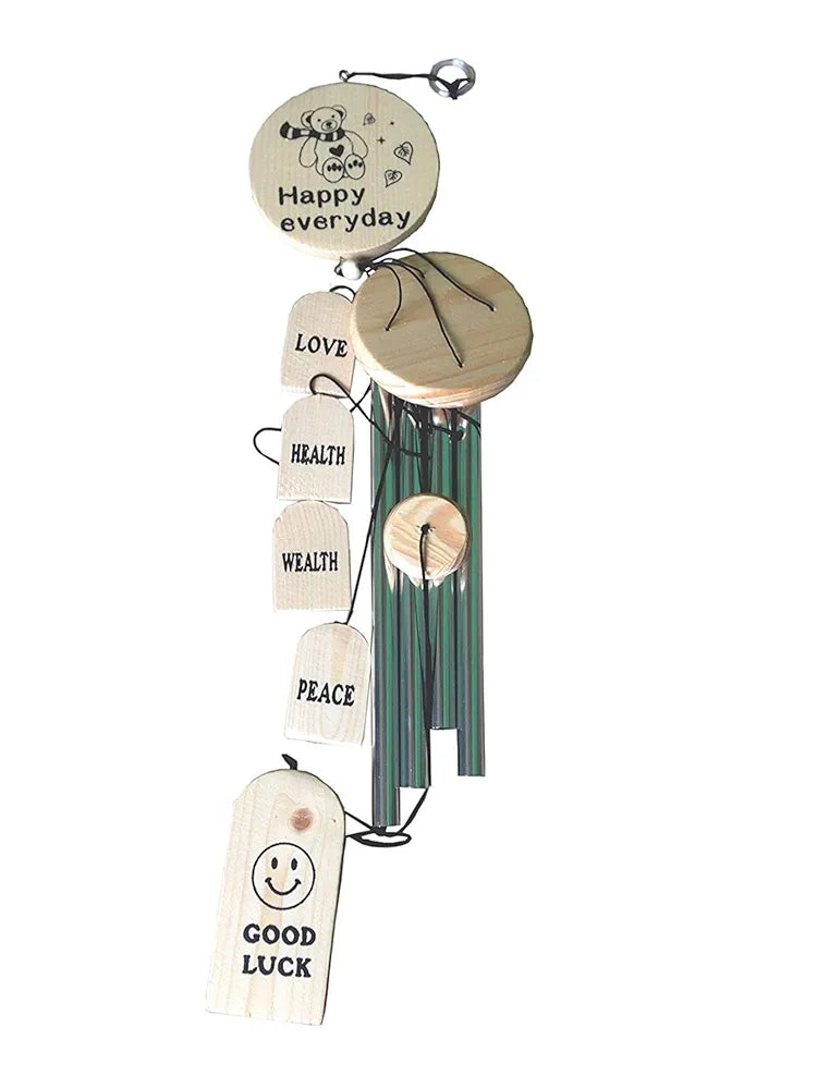 Relive Store Wind Chime for Home,Balcony,Garden and Galry Badroom with Good Sound Quality The Positive Energy 4 Silver Pipes Good Luck Hight 35 Inch.