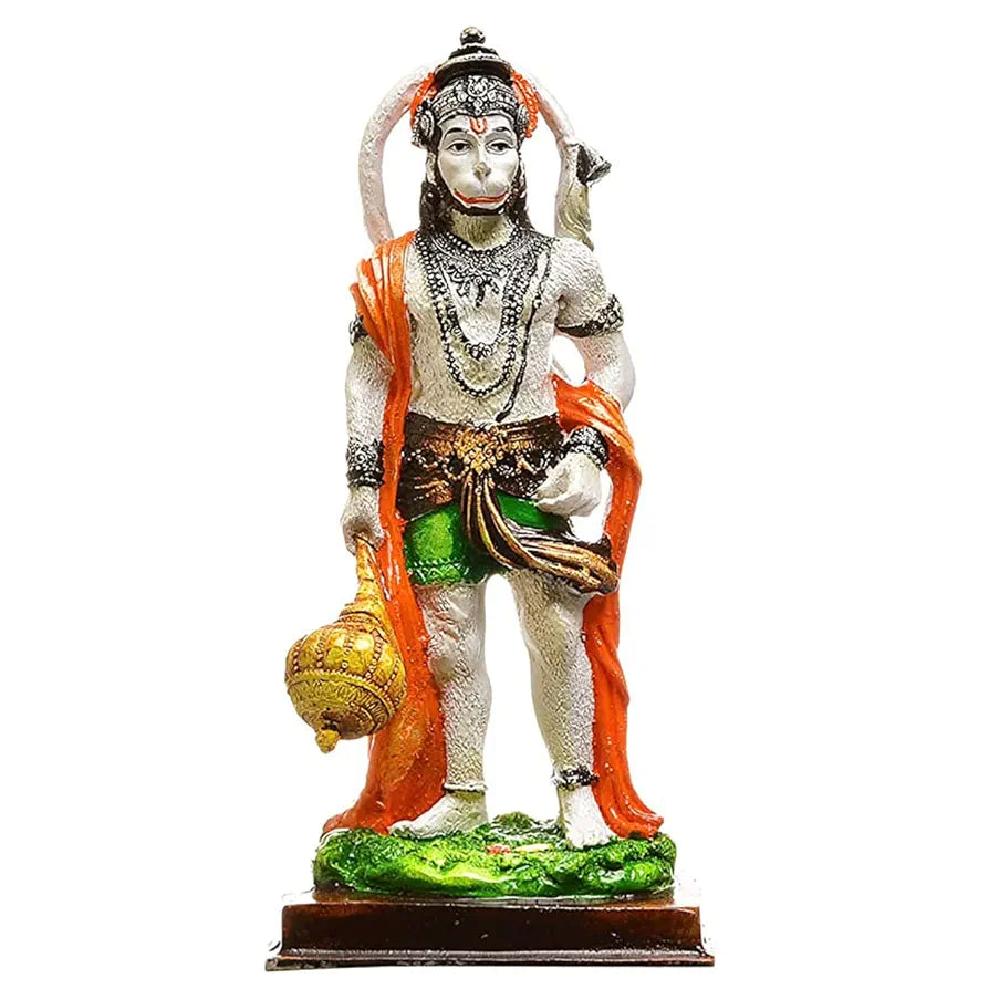 Karigaari Polyresine Multicolor Standing Hanuman Idol