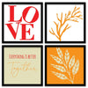 Kotart Love Family Quotes Frames for Wall Decor Set of 4