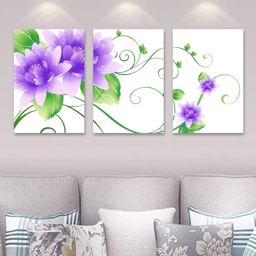 Rangoli MDF 3 Pcs Wall Poster 12x18 Inch Decorative Wall Art for Home, Office, Living Room. P-4, Design-16