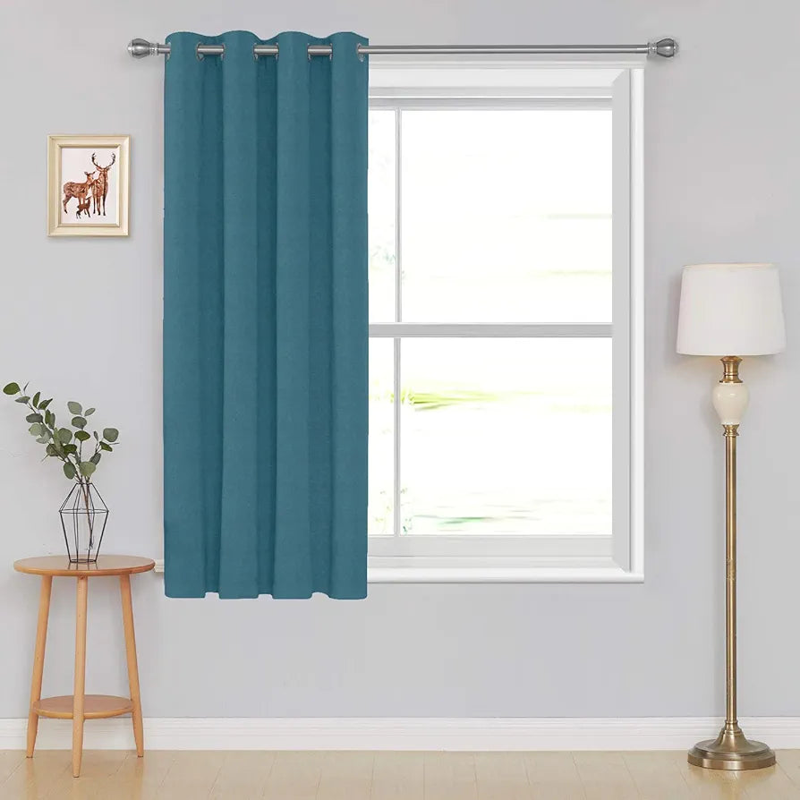 Divine Casa 5 Feet Premium Velvet Blackout Curtain | Luxurious Thermal Insulated | Noise Reducing & Room Darkening Single Panel for Bedroom & Living Room