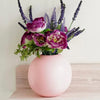 Behoma Metal Ball Round Vase Pink Medium Flowers not Included