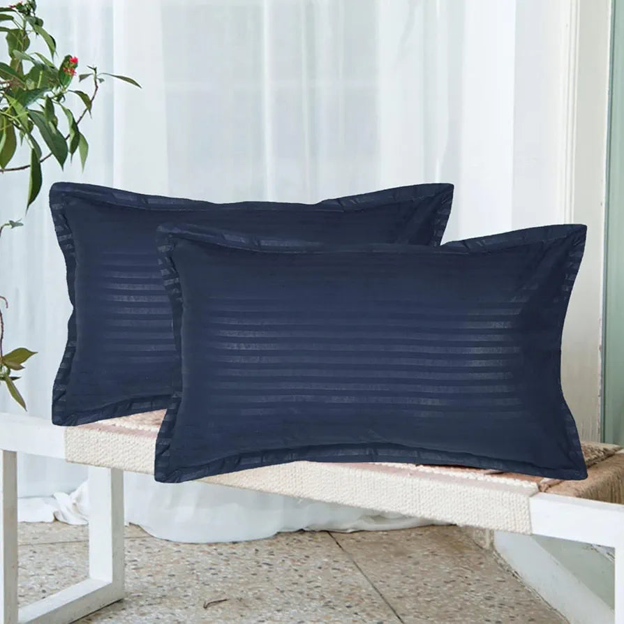 Cloth Fusion Glace Cotton Pillow Cover Set of 2 with Envelope Closure, Soft Pillow Case for Comfort 