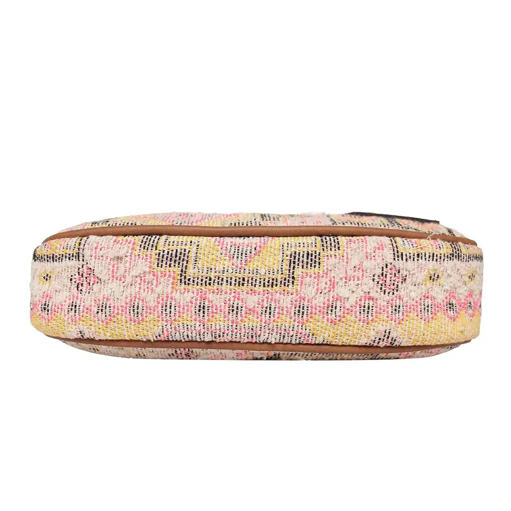 ASTRID Handmade Macrame Flap Over Sling Bag For Girls And Women