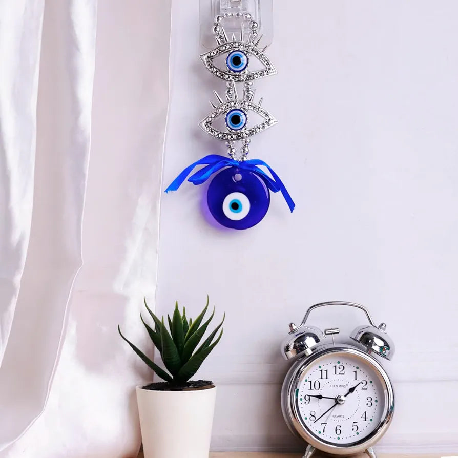 Shubhanjali 2 Eye Lashed Evil Eye Hanging for Home | Evil Charm Evil Eye Hanging for Protection Good Luck