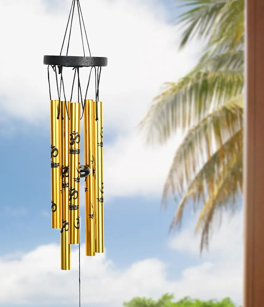 ZAICUS Wind Chimes for Home Balcony Positive Energy - Wind Chime with Om Symbol - Hanging Decorative Items for Balcony – Wind Chimes Feng Shui 