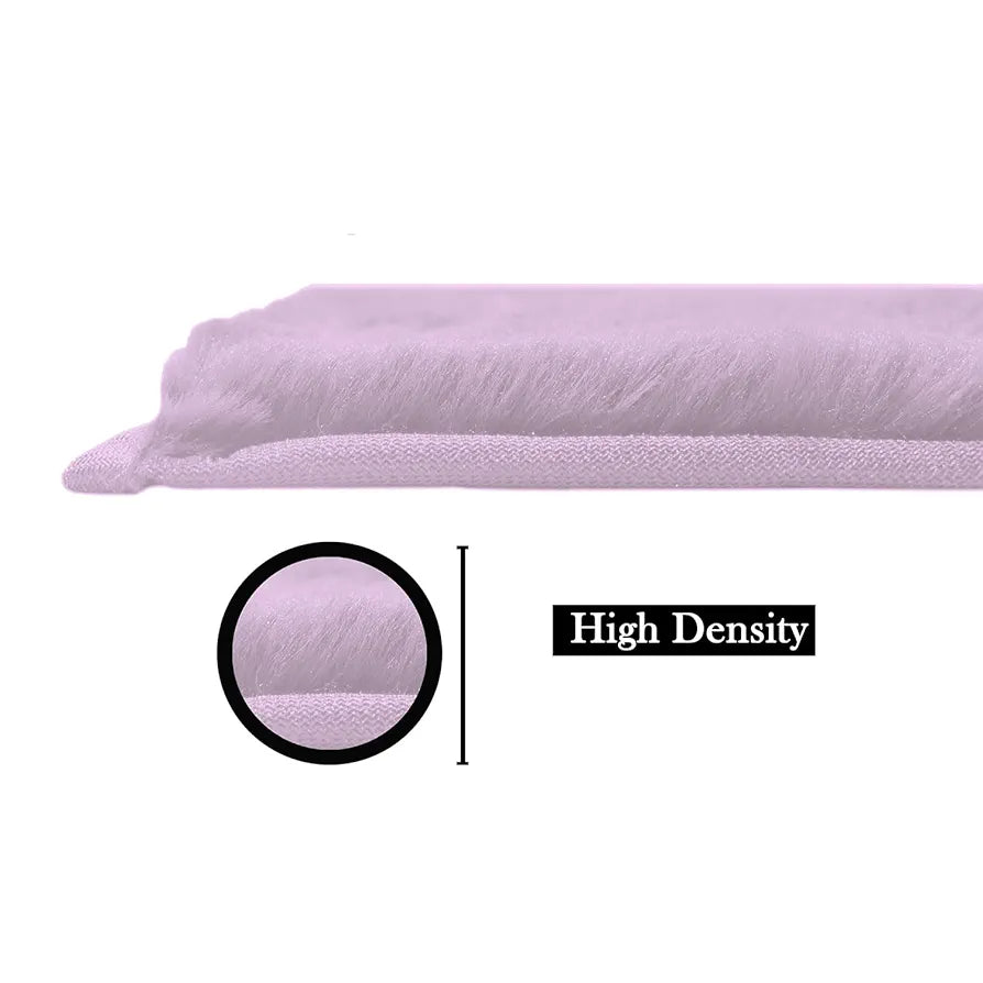 LUXE HOME INTERNATIONAL Rectangular Bath Mat Super Soft Anti Skid Rabbit Fur  Bathroom Mats for Bedroom, Door, Kitchen Floor  Pack of 1