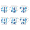 Larah by Borosil Novelty Series Fable Opalware Mug, Set of 6 Tea/coffee Mugs | 160 Ml Each