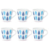 Larah by Borosil Novelty Series Fable Opalware Mug, Set of 6 Tea/coffee Mugs | 110 Ml Each