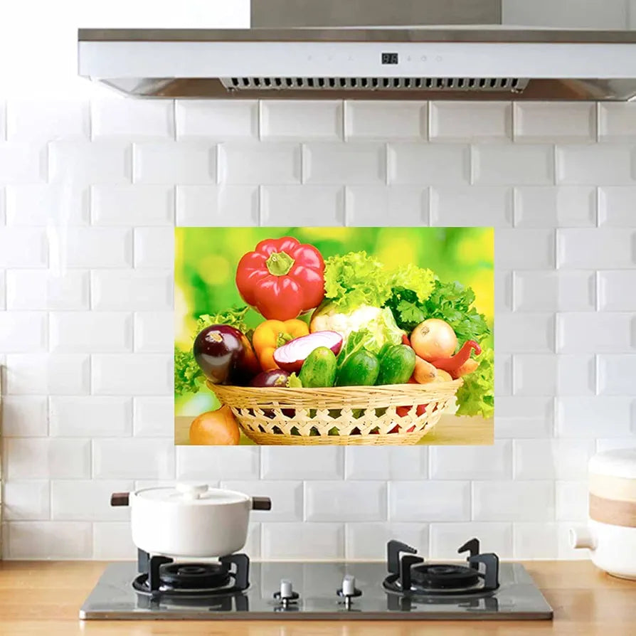 Rangoli Gumming Kitchen Wall Sticker Size 50 x 70 cm Code KT 24, Vinyl.