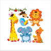 AH Decals Vinyl Wall Sticker Animated Lion Giraffe Elephant Animals Sticker Design 5
