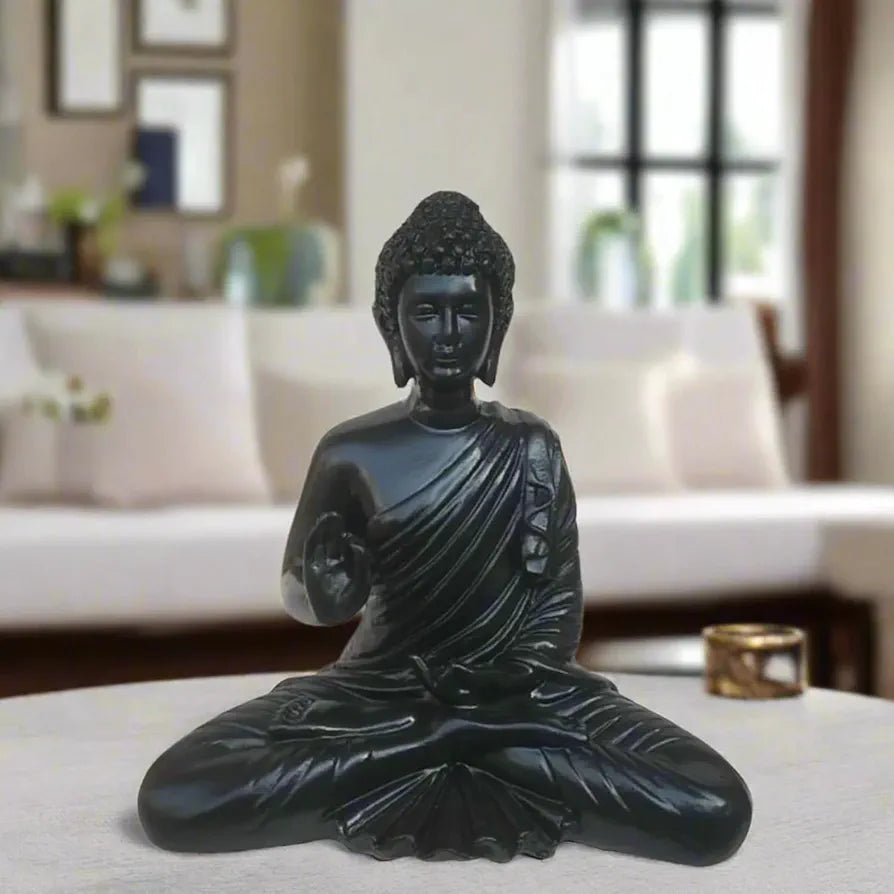 ALILA New Meditating Sitting Buddha Statue showpiece Idol Home Decor Items for Living Room and Gifts 