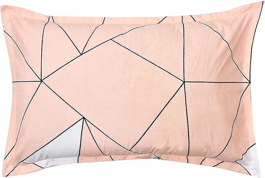 THE HOME STYLE Cotton Feel Glace Cotton Elastic Fitted All Around Printed Full Length Single Bed Bedsheet With 1 Pillow Cover , 300 tc