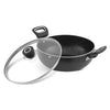 Vinod Zest Marbilo Non-Stick Deep Kadai with Glass Lid 3.3 litres (26 cm Diameter) with Riveted Sturdy Handles