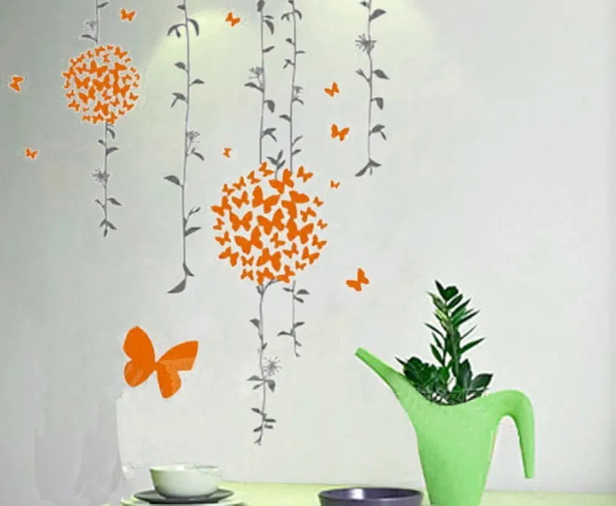 AH Decals Decorative Floral Vinyl Wall Stickers 