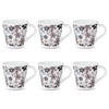 Larah by Borosil Novelty Series Macy Opalware Mug, Set of 6 Tea/coffee Mugs | 160 Ml Each