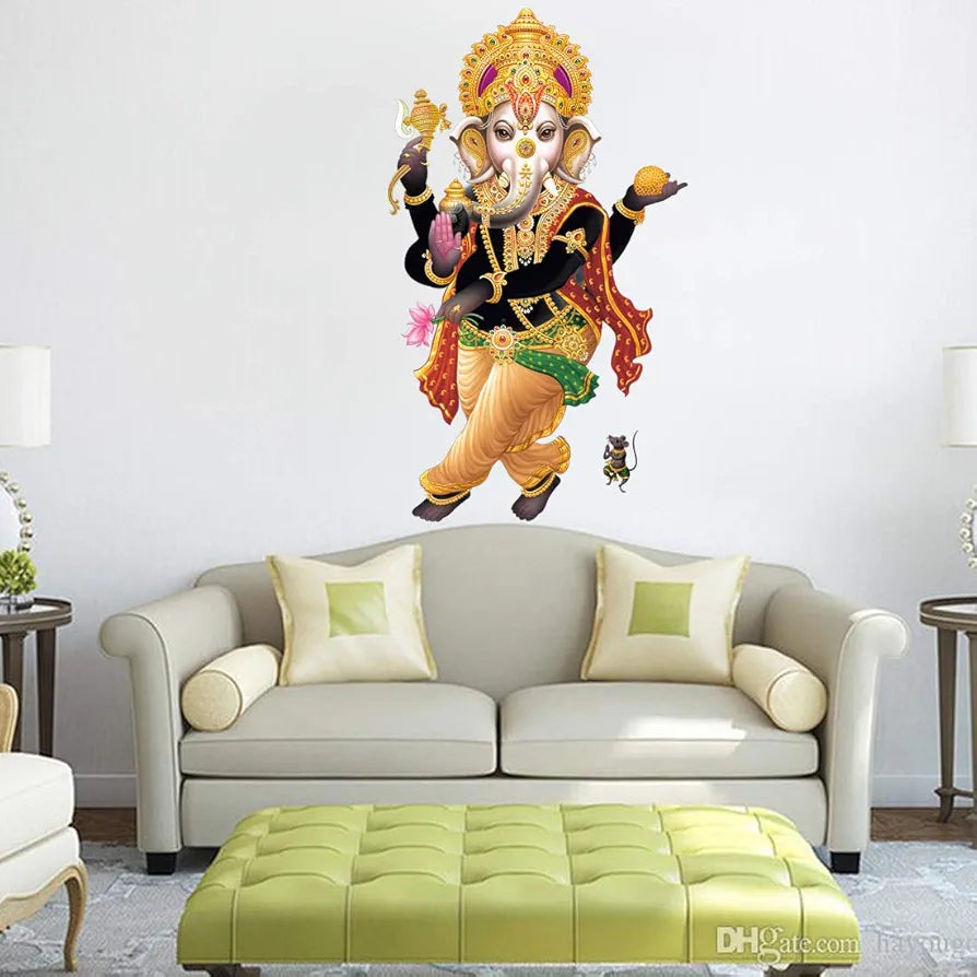 Rangoli White Glossy Vinyl Wall Sticker Premium Self-Adhesive Waterproof Decorative Wall Decal for Bedroom, Living Room, Office & Home Decoration Easy to Apply. Parent-7, Design-23