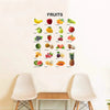 Decal O Decal Vinyl Fruits with Names for Kids Learning Kids Nursery Wall Stickers Self adhesive