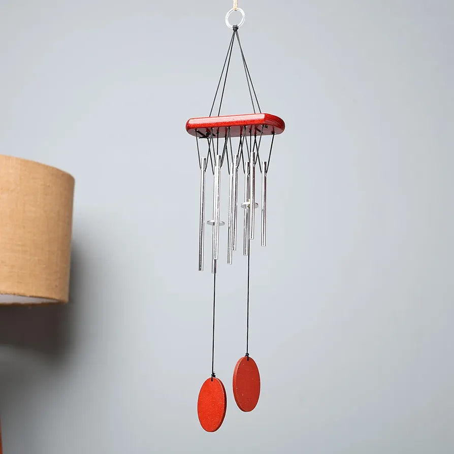 sculpmart Wood Wind Chimes For Home Positive Energy - Hanging Bells For Home Decoration And Balcony Decor With Melody Sound 