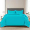 Trance Home Linen Zippered 100% Cotton 200TC Satin Stripe King Size Duvet Cover Quilt Cover Blanket Cover Razai Comforter Cover with 2 Pillow Covers Colour Aqua Turquoise Blue