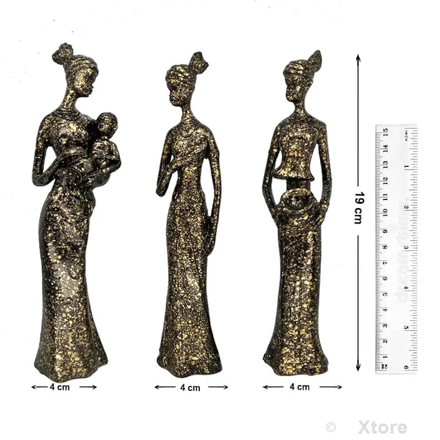 Xtore Beautiful Finish Uniquely Hand Crafted Home Decor African Tribal Women Art Piece - 