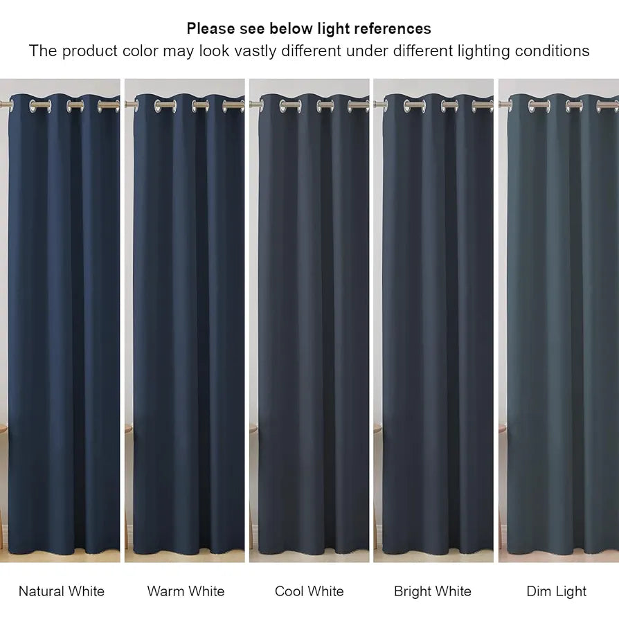 Cloth Fusion Blackout Door Curtains 7 Feet Long Set of 2, Room Darkening Blackout Parda 7 Feet with Grommet Design for Home Decor 