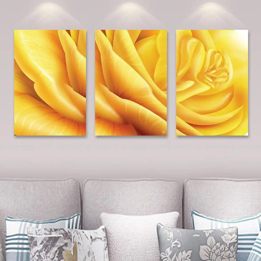 Rangoli MDF 3 Pcs Wall Poster 12x18 Inch Decorative Wall Art for Home, Office, Living Room. P-4, Design-21
