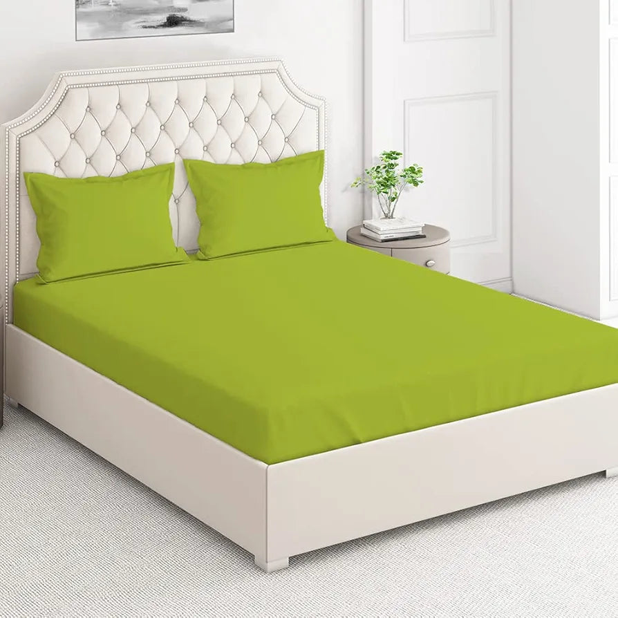 Layers Be Bold 100% Cotton Bedsheet Set for All Seasons - Lightweight, Moisture Absorbent, Machine Washable & Easy to Care - Gift for Housewarming & More - 140 TC - King Size 