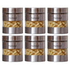 Femora Kitchen Storage Jars Steel Body With See Through Window Jar | 700 Ml | Pack of 6
