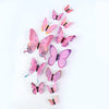 Jaamso Royals Light Pink 3d Magnet Butterfly Stickers -self-adhesive
