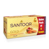Santoor Gold Bathing Bar Soap with Kashmiri Saffron Sandal & Sakura Extracts - 125 gms (Pack of 6)