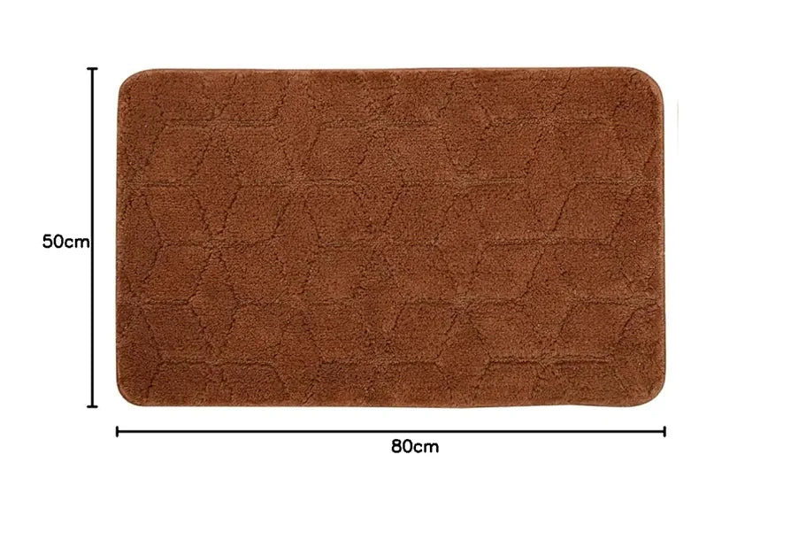 Saral Home Soft Cotton Anti Slip Bathmat with Contour Set 
