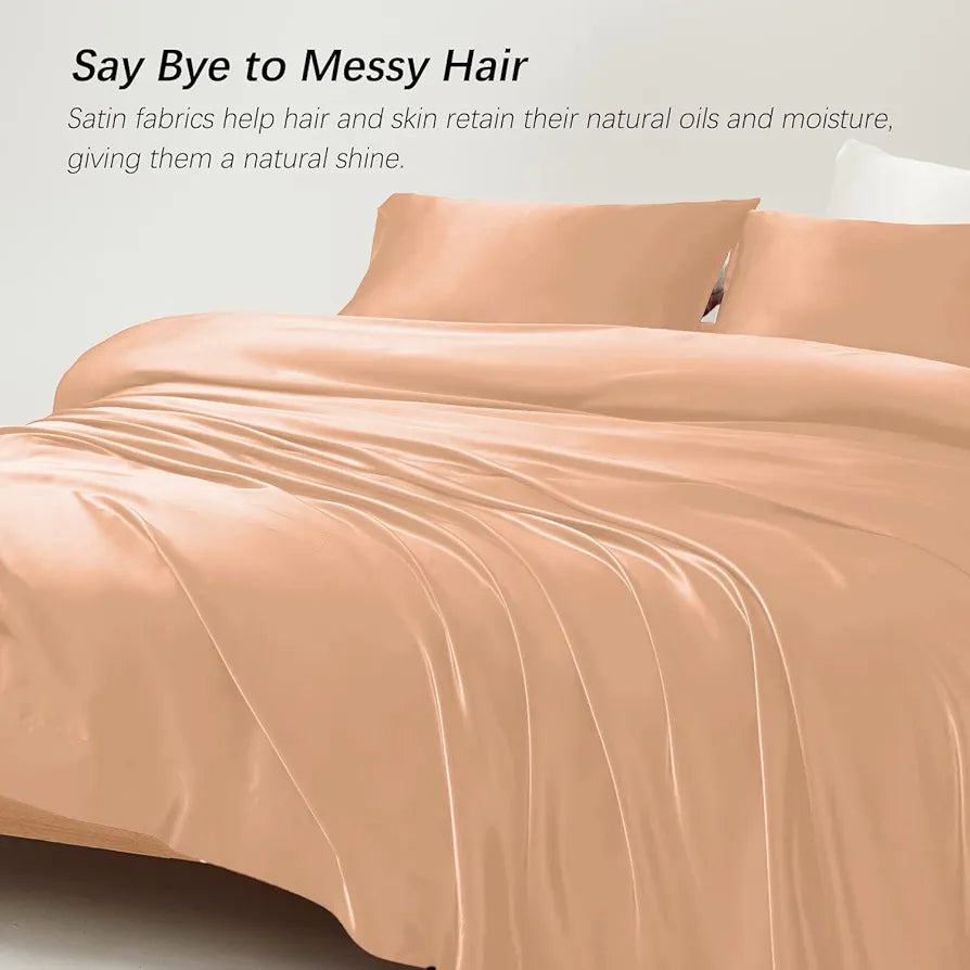 Cloth Fusion Satin Bedsheet for King Size Bed, Perfect for Romantic Night, Excellent Gift for All Celebrations, Set of 1 Satin Sheet 108