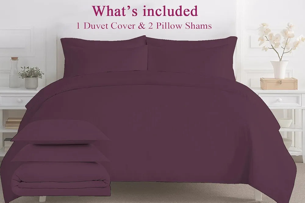 Trance Home Linen Zippered 100% Cotton 200 TC Satin Stripe Queen Duvet Cover Quilt Cover Razai Comforter Cover with 2 Pillow Covers 