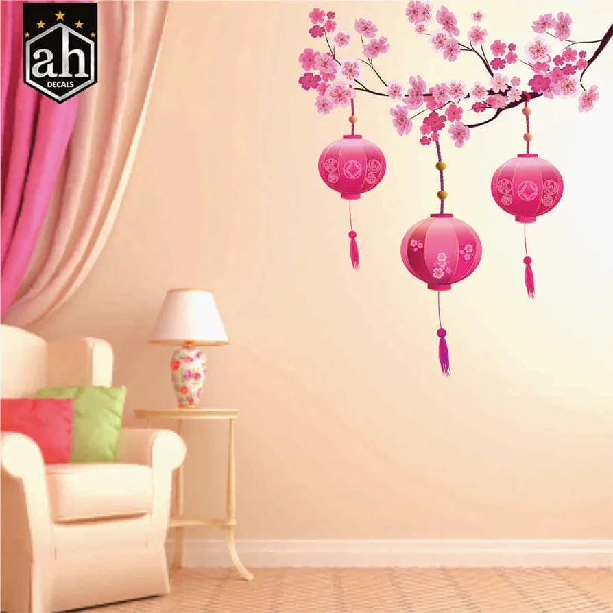 AH Decals Vinyl Decorative Cartoon Lamp Wall Stickers 