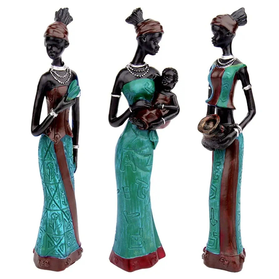 Xtore Beautiful Finish Uniquely Hand Crafted Home Decor African Tribal Women Art Piece - 
