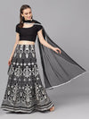 AKS Couture Khari Printed Ready to Wear Lehenga & Blouse With Dupatta