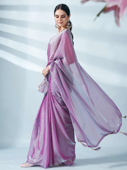 Tikhi Imli Two Tone Poly Chiffon Saree