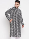 Vastramay Men Plus Size Chikankari Embroidered Pure Cotton Kurta