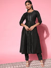 Shae by Sassafras Mirror Work Anarkali Kurta