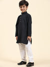 Pro Ethic Style Developer Boys Self Designed Mandarin Collar Kurta with Pyjamas