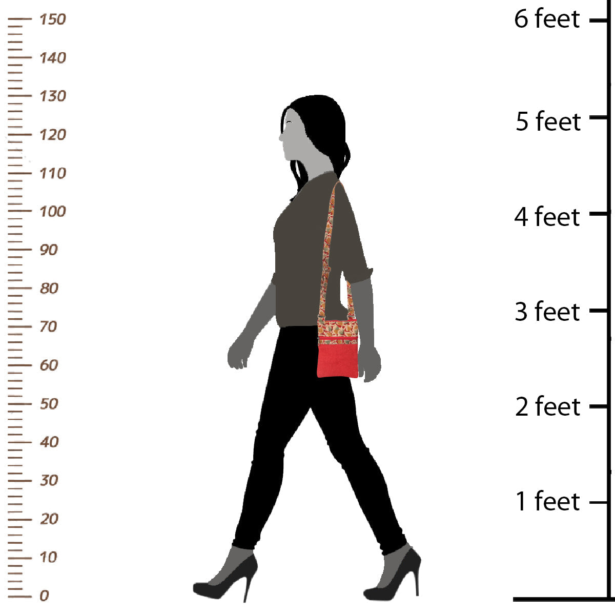 JUTE COTTAGE DOBBY SLING BAG SMALL, SUSTAINABLE, ECO-FRIENDLY, 100% GENUINE, STYLISH JUTE BAG (RED 9X7)