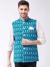 Vastramay Men Printed Pure Cotton Nehru Jacket