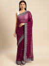 Kasee Embroidered Ethnic Motifs Zari Pure Georgette Saree
