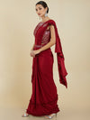 Soch Solid Poly Crepe Saree