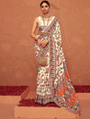 Satrani Floral Zari Art Silk Sungudi Saree