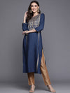 KSUT Women Navy Blue Printed Kurta