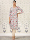 House of Pataudi Floral Printed Straight Kurta